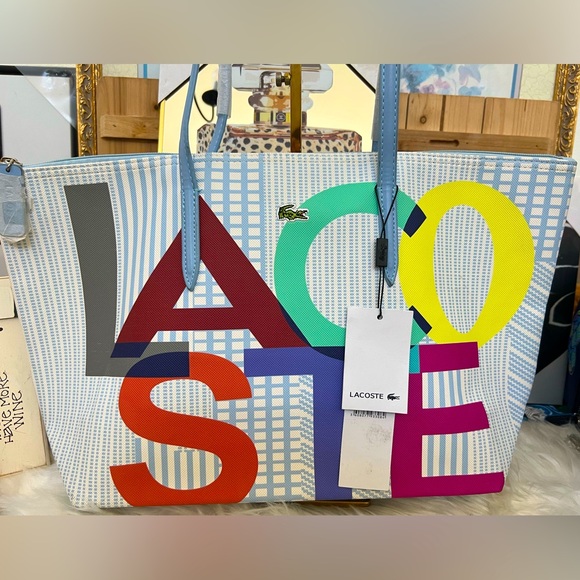 Lacoste Tote with Zipper Top Closure - Picture 4 of 8